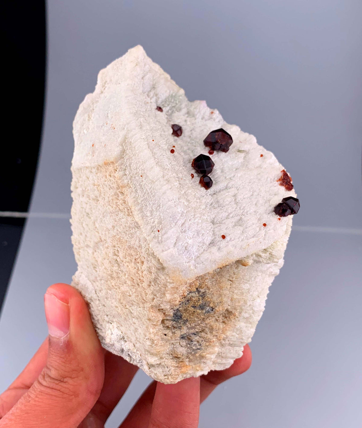 Red Garnet Crystals on Matrix From Pakistan - 349 Grams