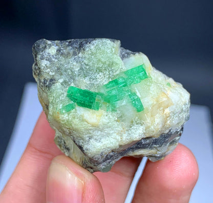 Natural Green Emerald Crystal On Matrix From Pakistan - 45 Grams
