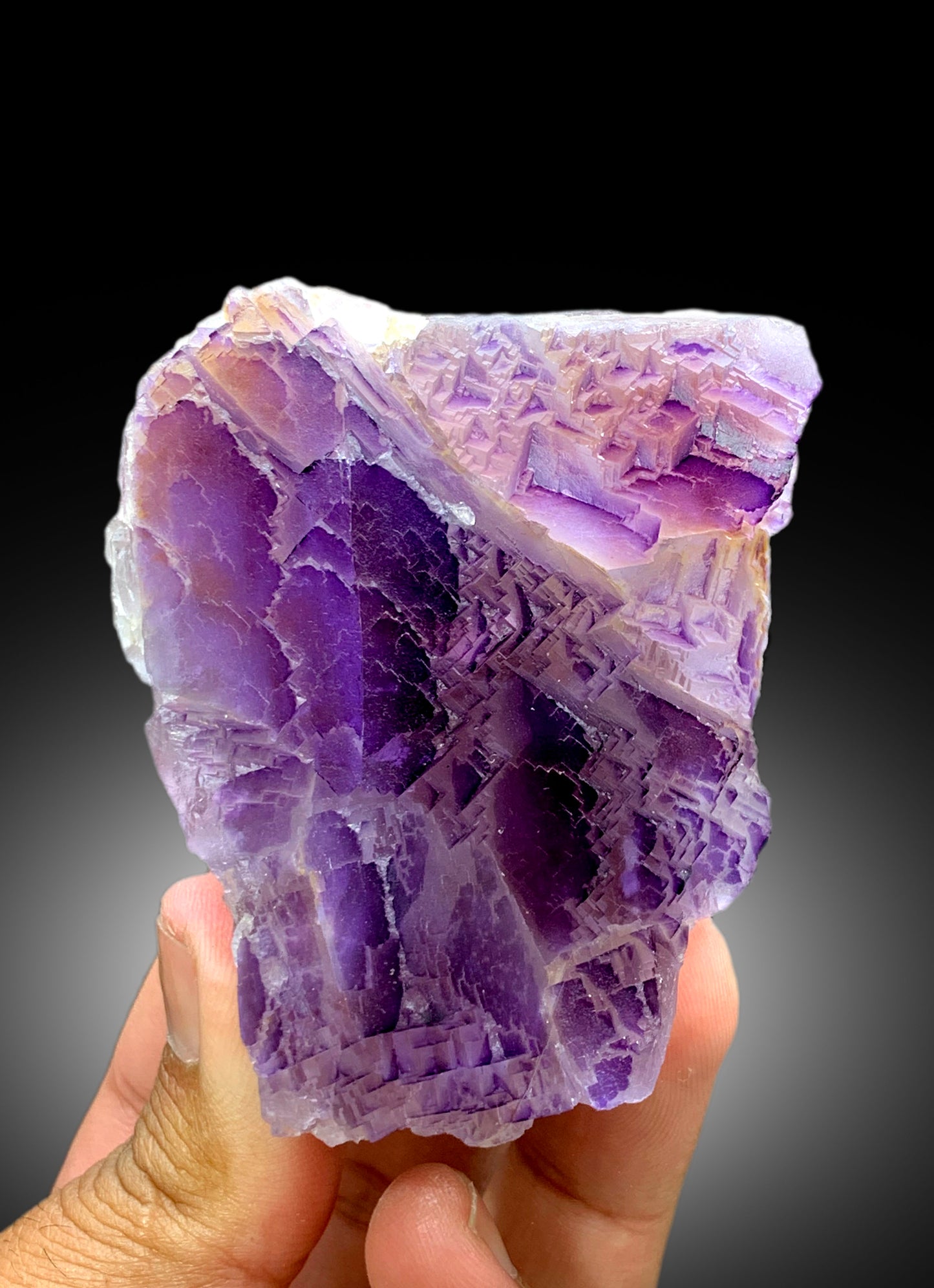 Natural Purple Phantom Fluorite Specimen from Baluchistan Pakistan - 290 gram