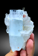 Aquamarine with Spessartine Garnet, Schorl and Quartz from Pakistan, 252 gram