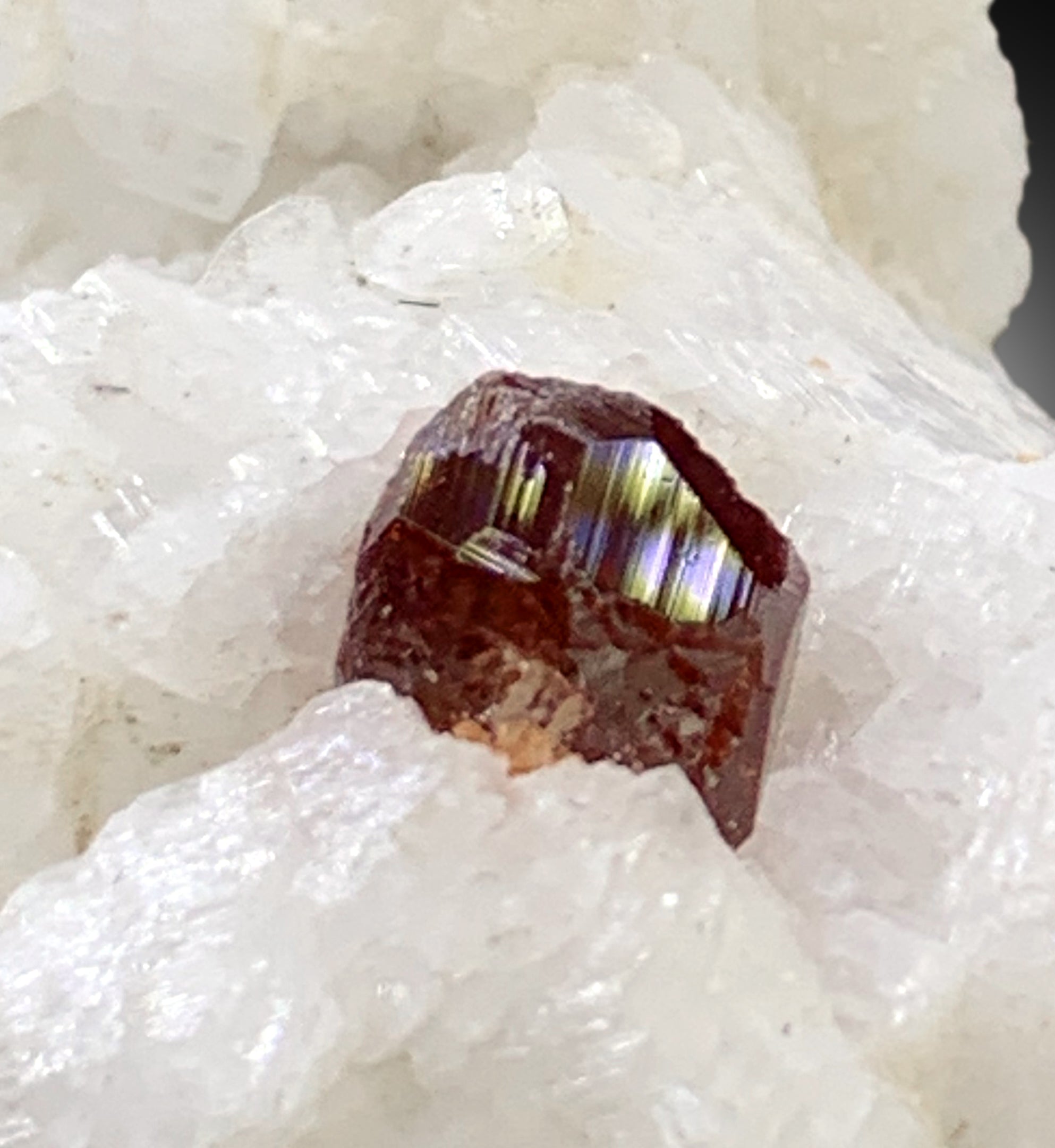 Red Color Garnet Crystal on Mica with Feldspar from Skardu Pakistan - 116 gram