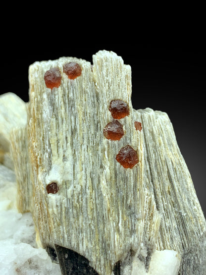 Red Spessartine Garnet Crystals on Mica from Pakistan - 403 gram