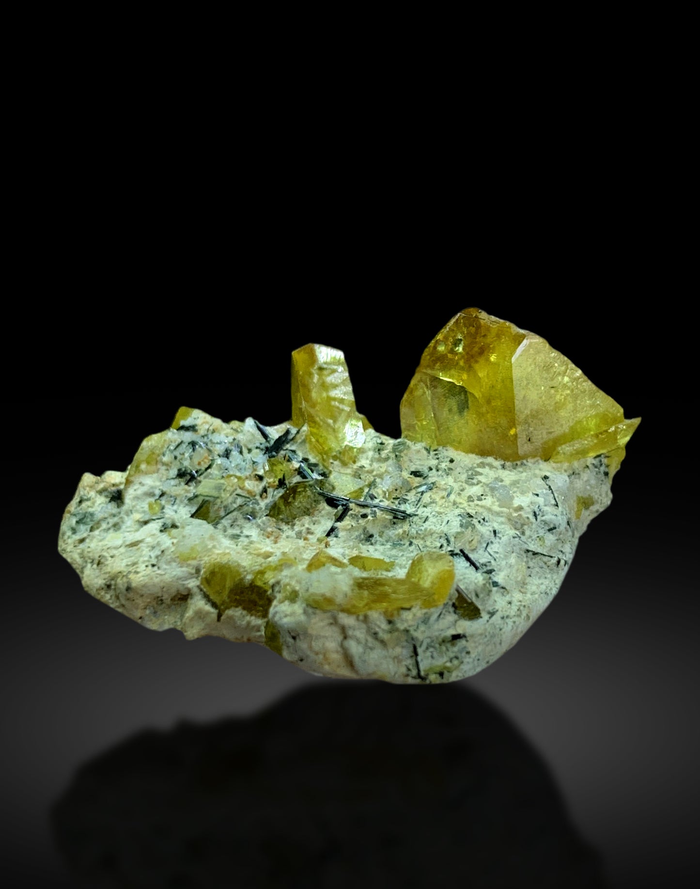 Yellow Sphene Titanite on Matrix from Zagi Mountains Pakistan - 39.30 cts