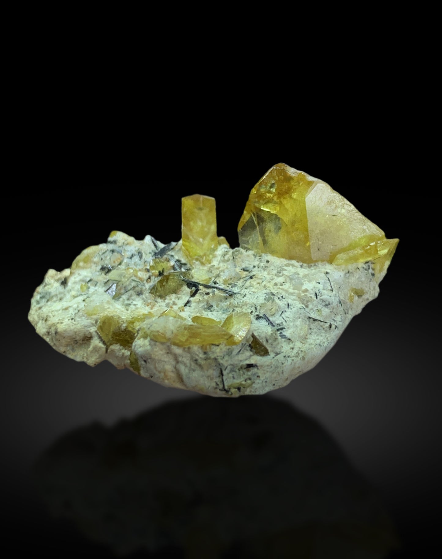 Yellow Sphene Titanite on Matrix from Zagi Mountains Pakistan - 39.30 cts