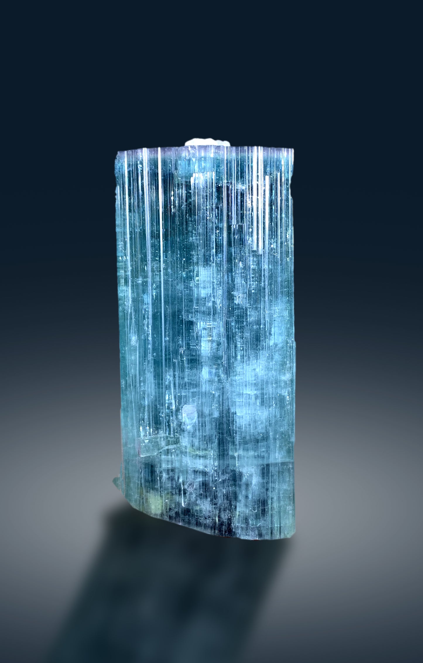 Reserved Exquisite Pink Cap Neon Blue Tourmaline Crystal from Afghanistan - 182 gram