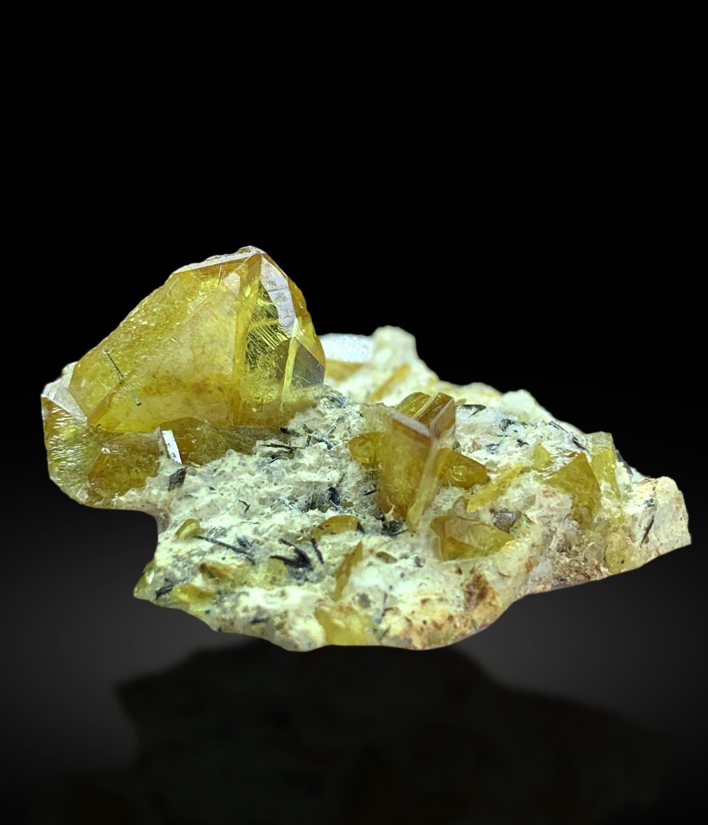 Yellow Sphene Titanite on Matrix from Zagi Mountains Pakistan - 39.30 cts