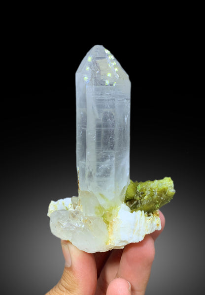 Green Tourmaline Cluster with Quartz from Shigar Pakistan , 218 gram