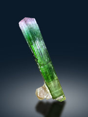 Bicolor Tourmaline Crystal on Quartz from Paprok Afghanistan - 103 grams