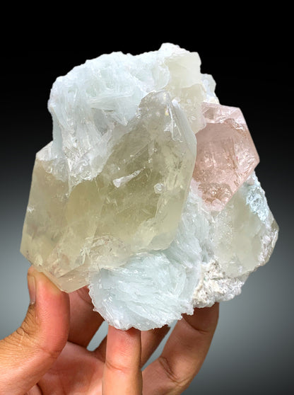 Natural Pink Color Morganite with Quartz and Cleavelandite Albite from Dara-i-Pech Afghanistan - 743 gram