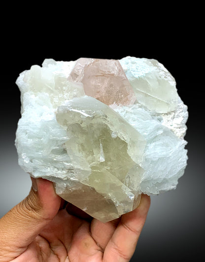 Natural Pink Color Morganite with Quartz and Cleavelandite Albite from Dara-i-Pech Afghanistan - 743 gram