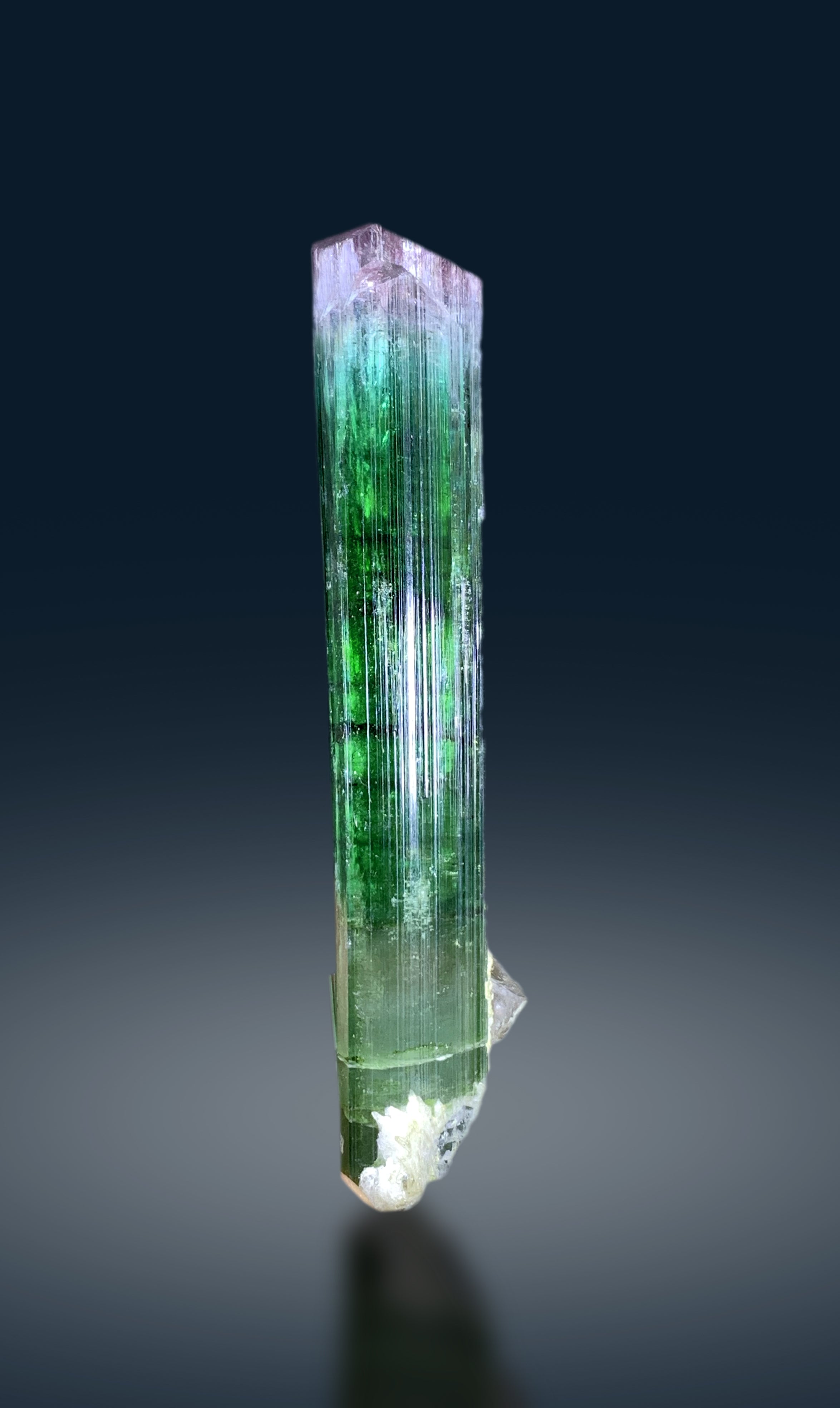 Bicolor Tourmaline Crystal on Quartz from Paprok Afghanistan - 103 grams