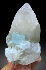 Bicolor Beryl, AquaMorganite Crystal, Bicolor Morganite with Quartz and Feldspar from Pakistan, 1740 gram