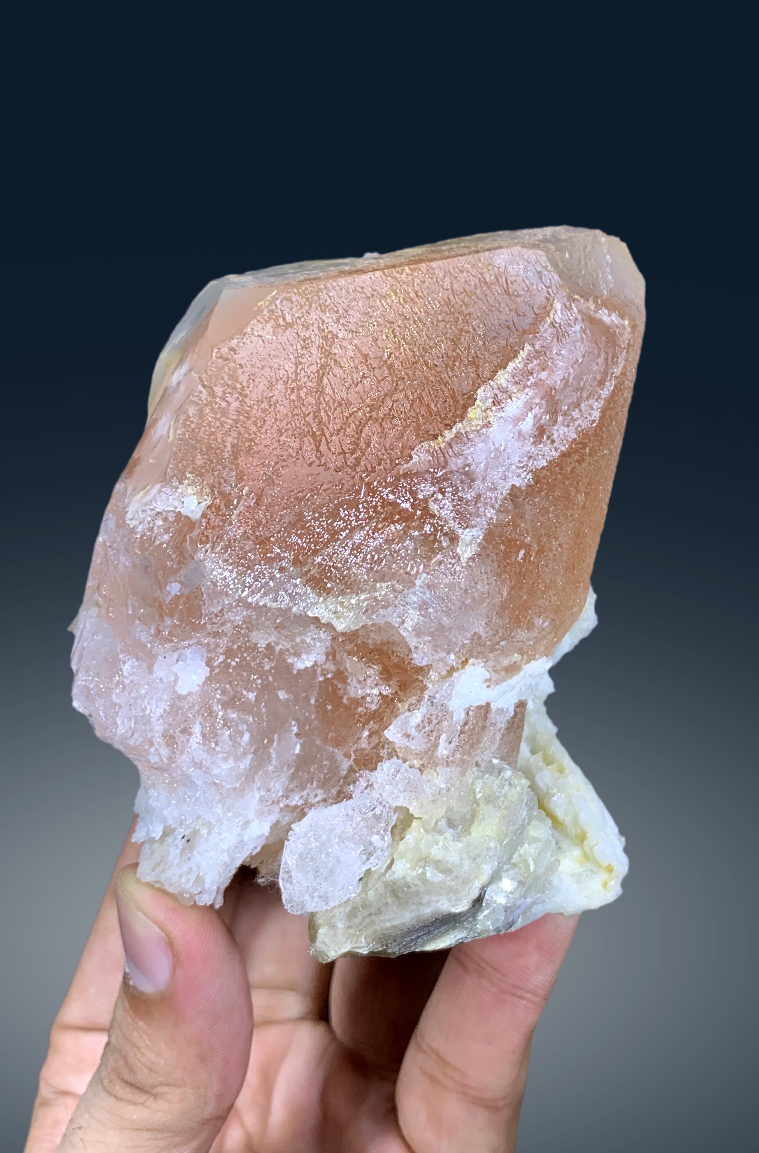 Exquisite Hot Pink Morganite on Albite from Afghanistan - 509 gram