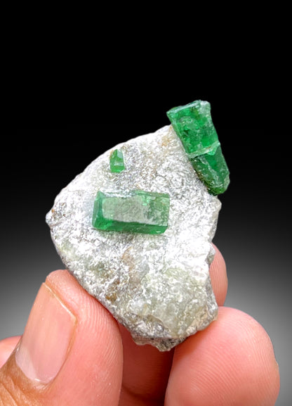 Lush Green Emerald on Matrix from Swat Pakistan - 14 gram