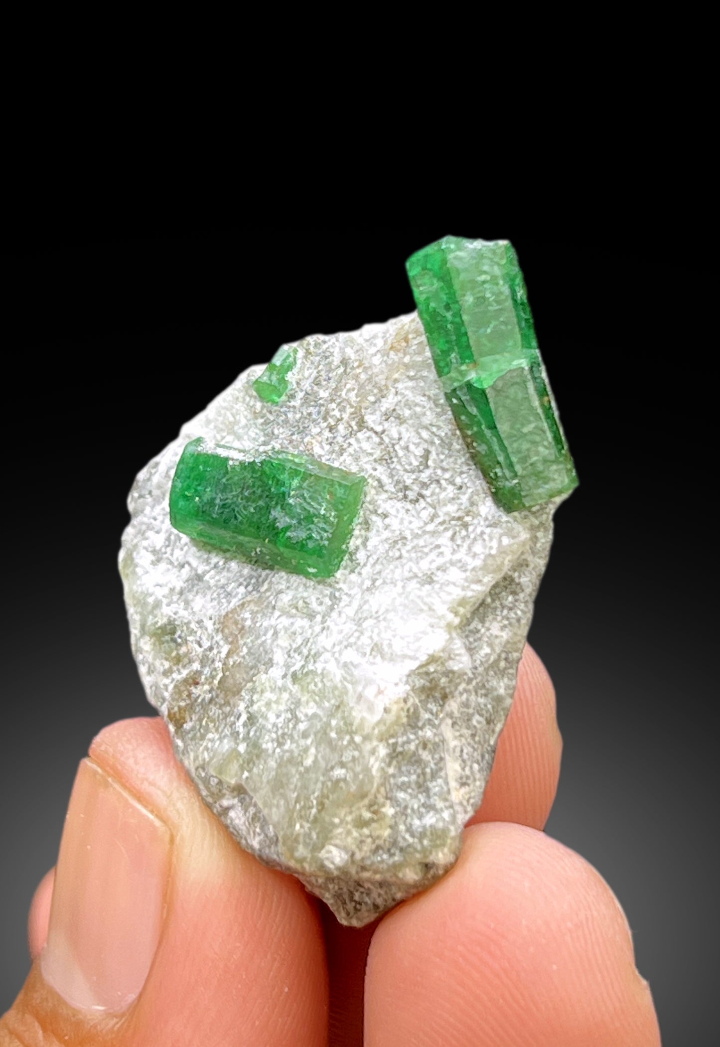 Lush Green Emerald on Matrix from Swat Pakistan - 14 gram