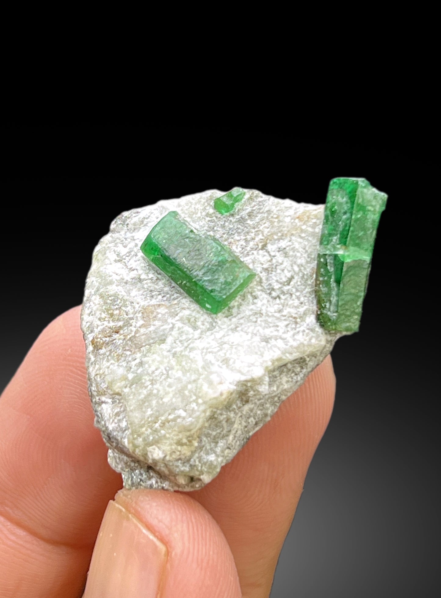 Lush Green Emerald on Matrix from Swat Pakistan - 14 gram