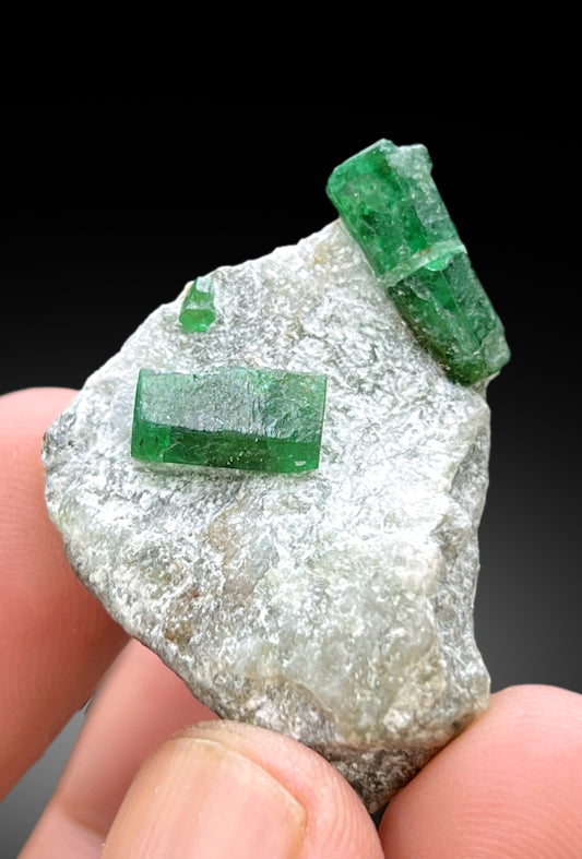 Lush Green Emerald on Matrix from Swat Pakistan - 14 gram