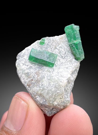 Lush Green Emerald on Matrix from Swat Pakistan - 14 gram