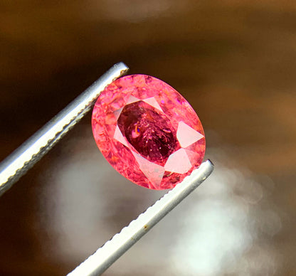 Oval Cut Rubelite Tourmaline Gemstone, Red Tourmaline, Loose Gemstone, Tourmaline Faceted Cut Stone, Tourmaline from Afghanistan - 2.60 CT