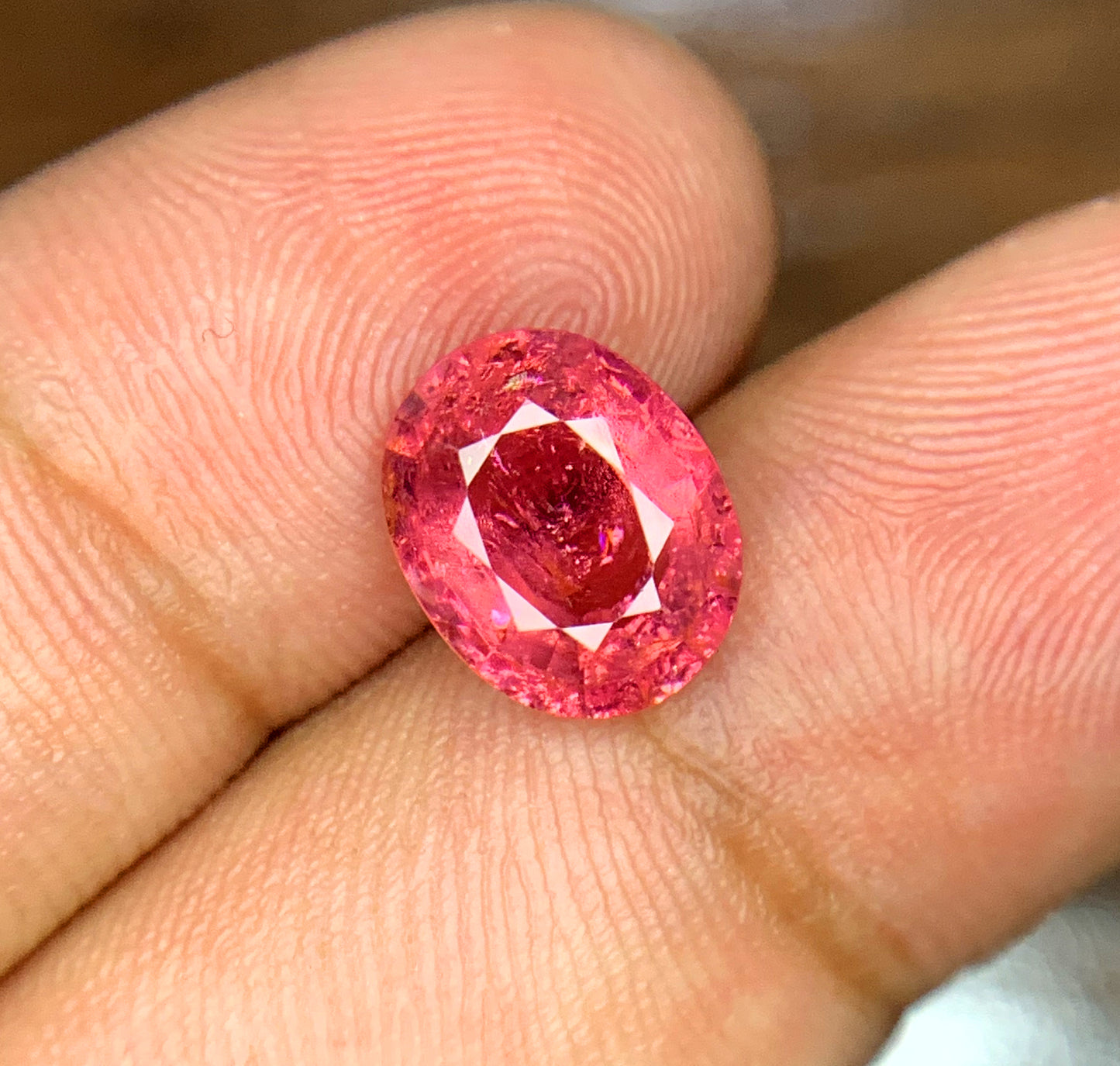 Oval Cut Rubelite Tourmaline Gemstone, Red Tourmaline, Loose Gemstone, Tourmaline Faceted Cut Stone, Tourmaline from Afghanistan - 2.60 CT