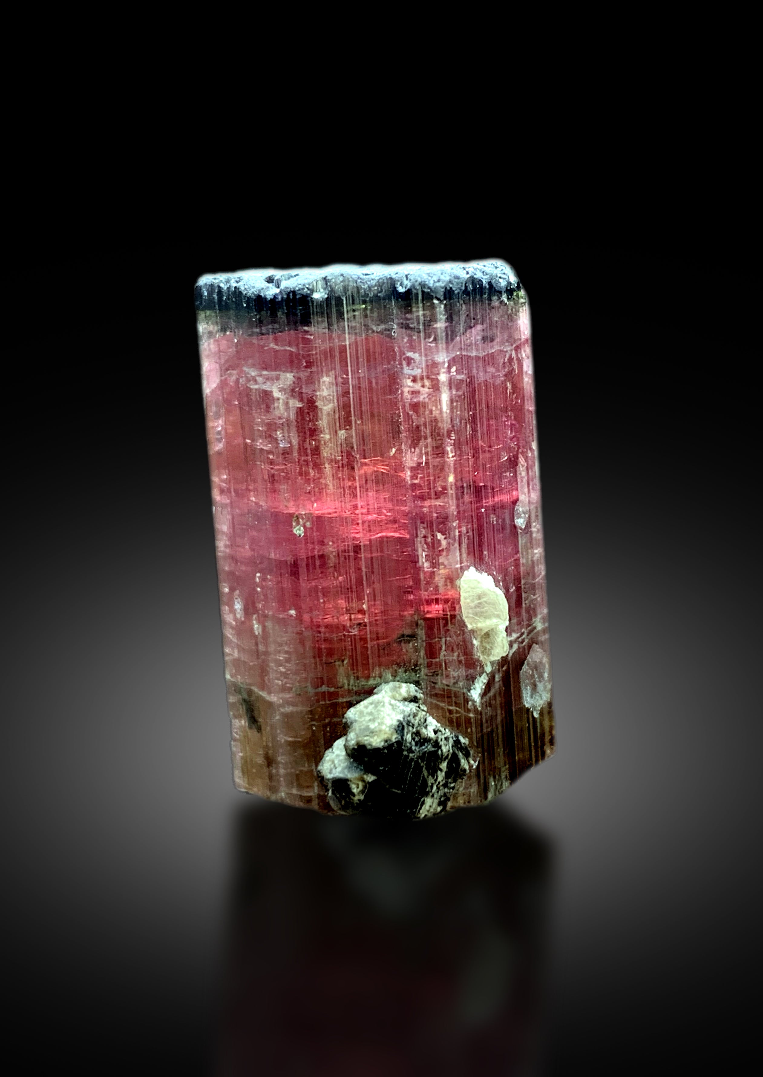 Natural Tricolor Tourmaline Crystal from Paprok Afghanistan - 17 gram