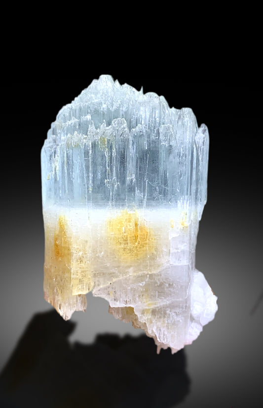 Bicolor Beryl, AquaMorganite Crystal, Morganite var Aquamarine with Etched Terminations - 27 gram