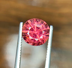 Round Cut Rubelite Tourmaline Gemstone, Loose Gemstone, Rubelite Ring, Perfect Cut Rubelite, Rubelite From Afghanistan - 3.55 CT