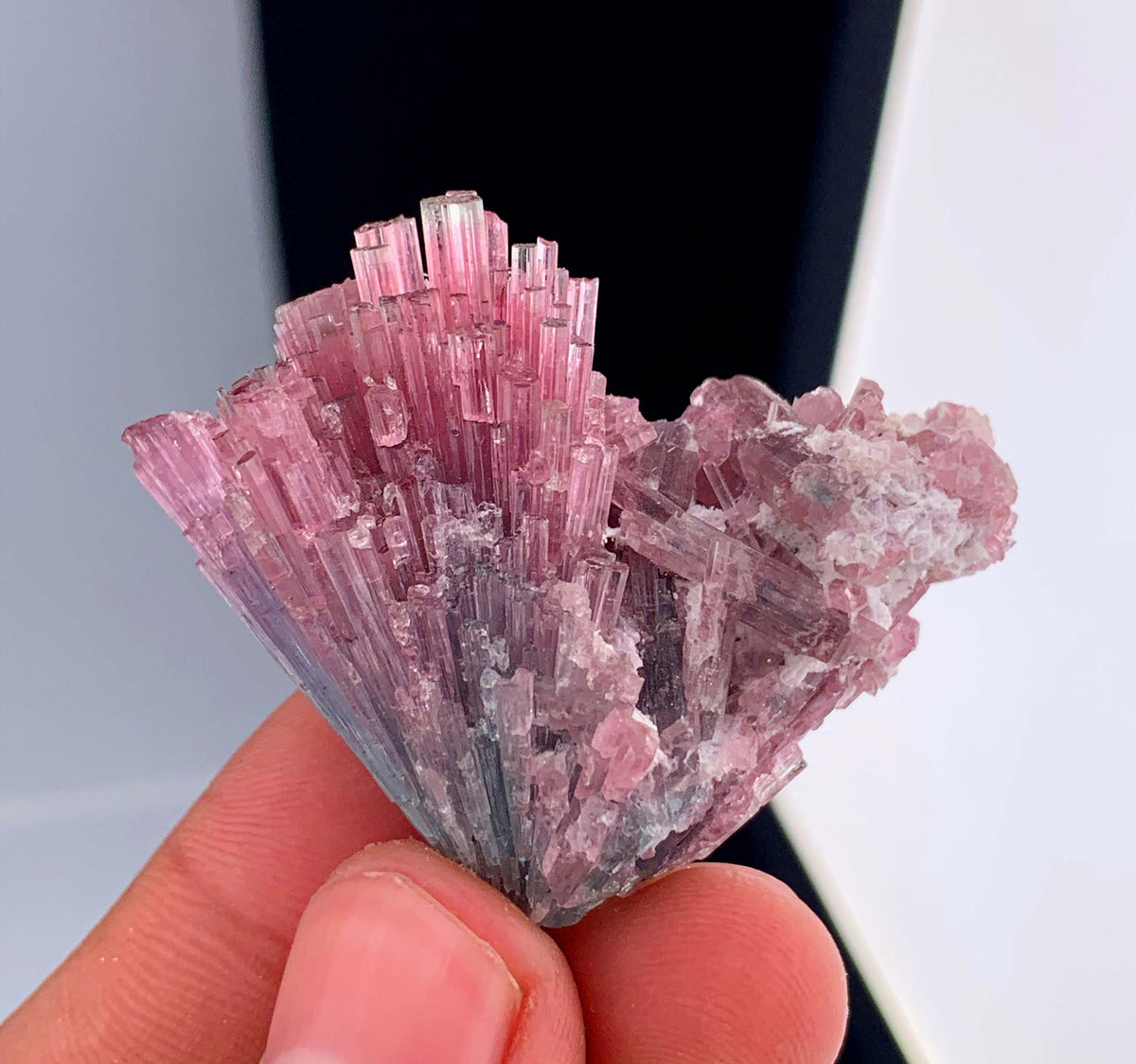 Bi-Color Cotton Candy Tourmaline Cluster From Afghanistan - 22 Grams