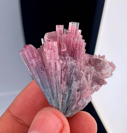 Bi-Color Cotton Candy Tourmaline Cluster From Afghanistan - 22 Grams