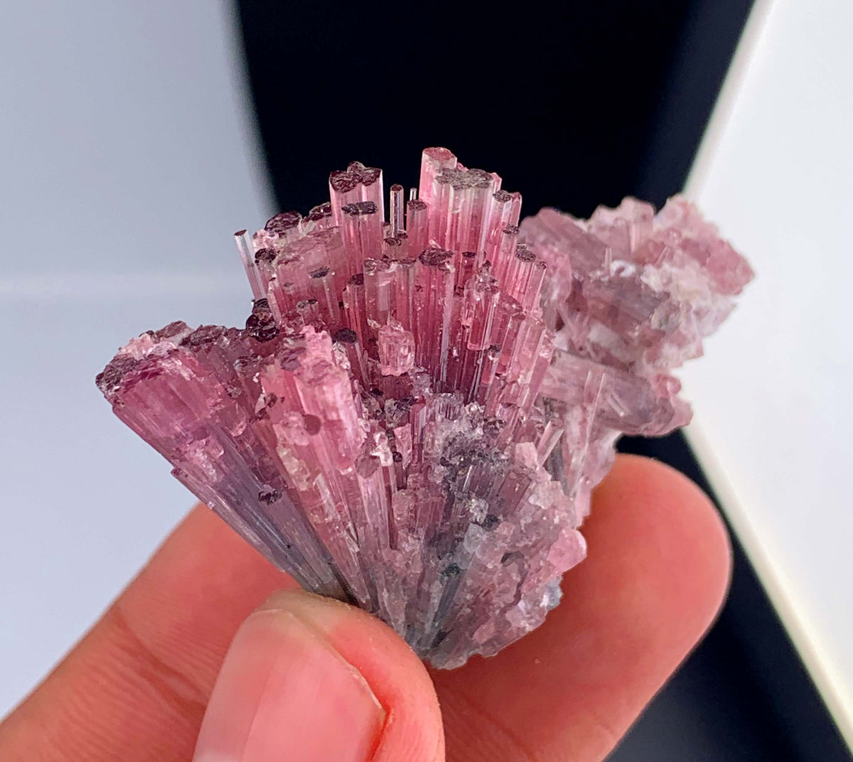 Bi-Color Cotton Candy Tourmaline Cluster From Afghanistan - 22 Grams