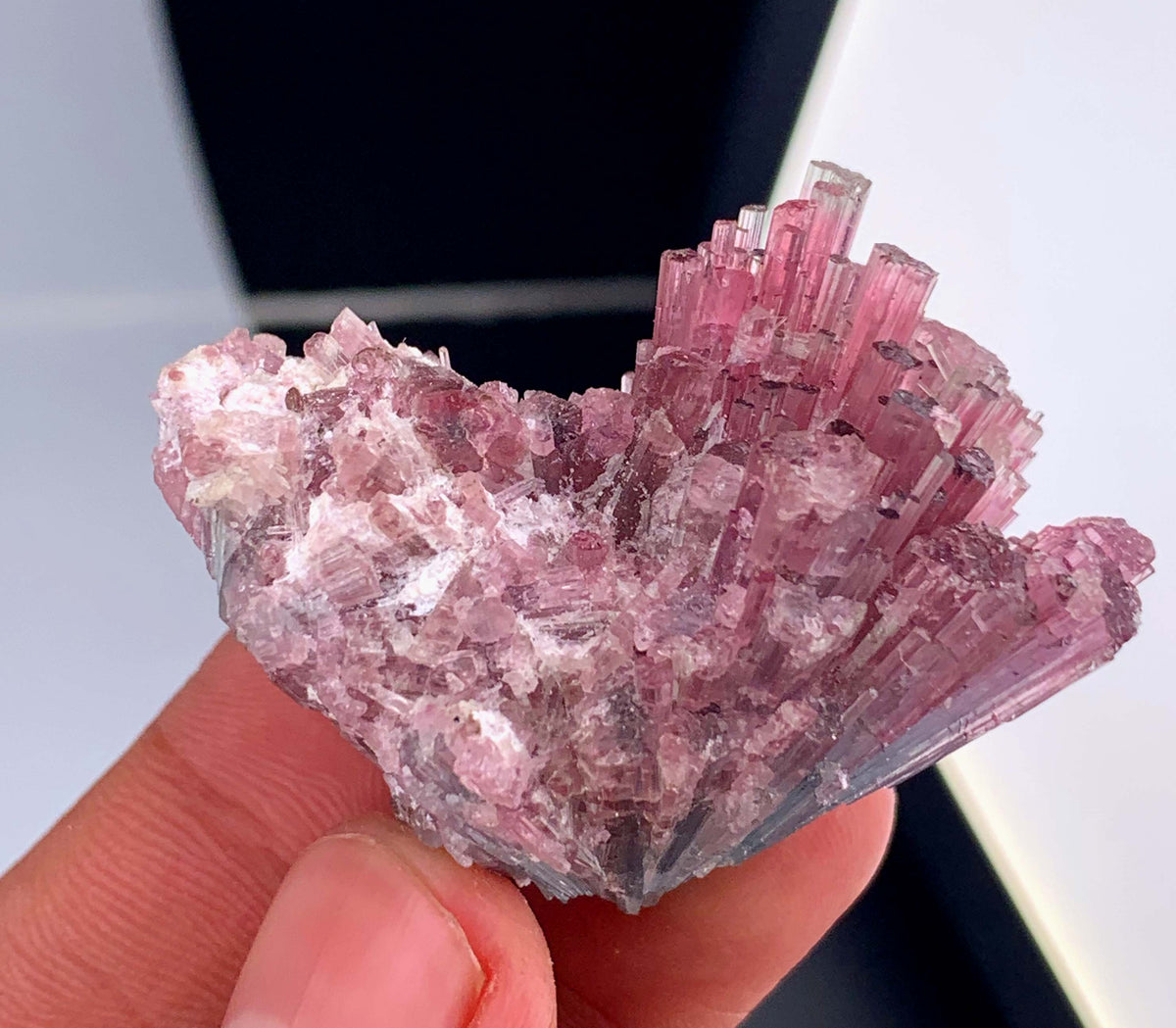 Bi-Color Cotton Candy Tourmaline Cluster From Afghanistan - 22 Grams