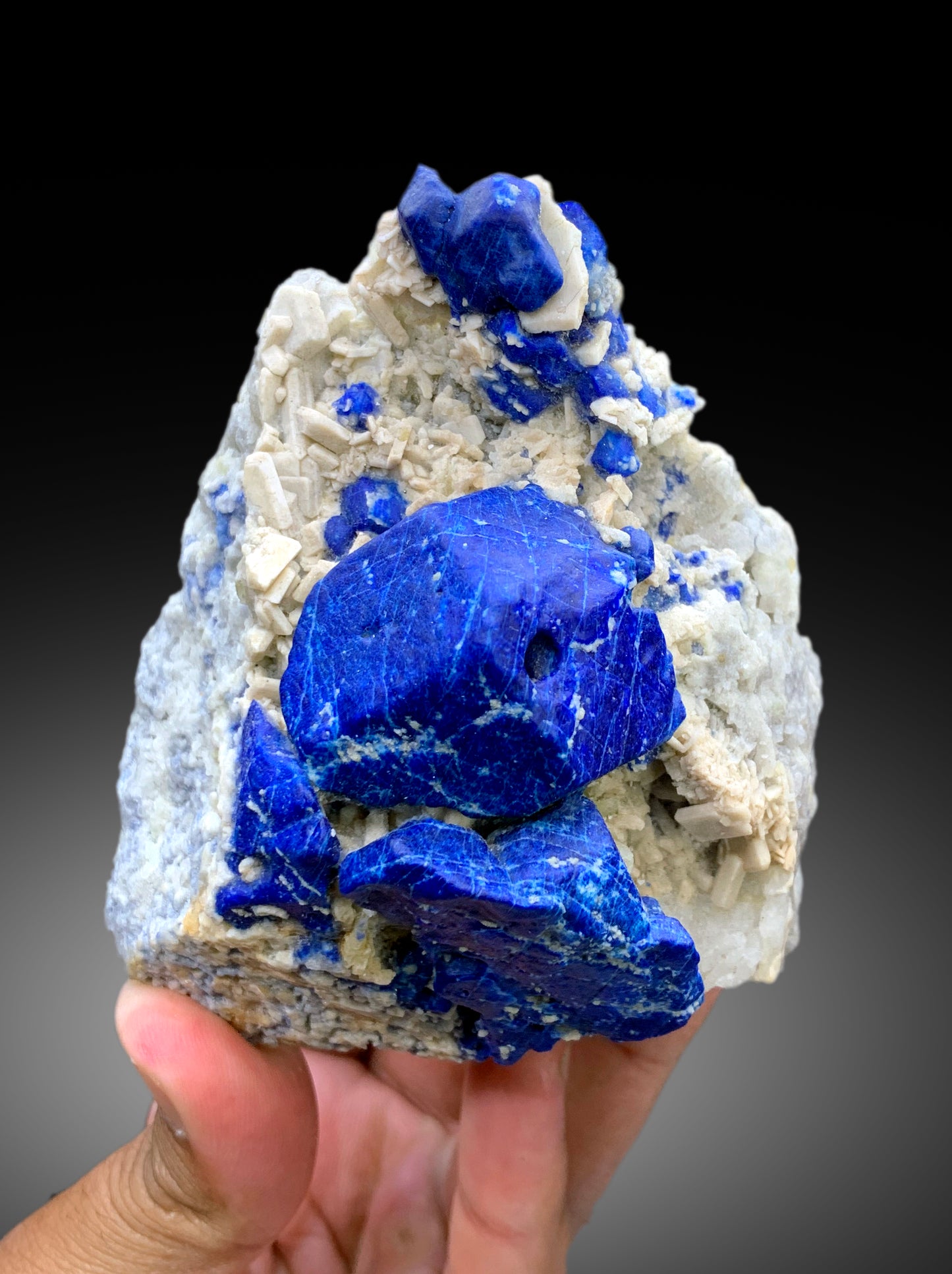 Ink Blue Color Lapis Lazuli on Matrix, Lapis Specimen from Badakhshan Afghanistan - 568 gram