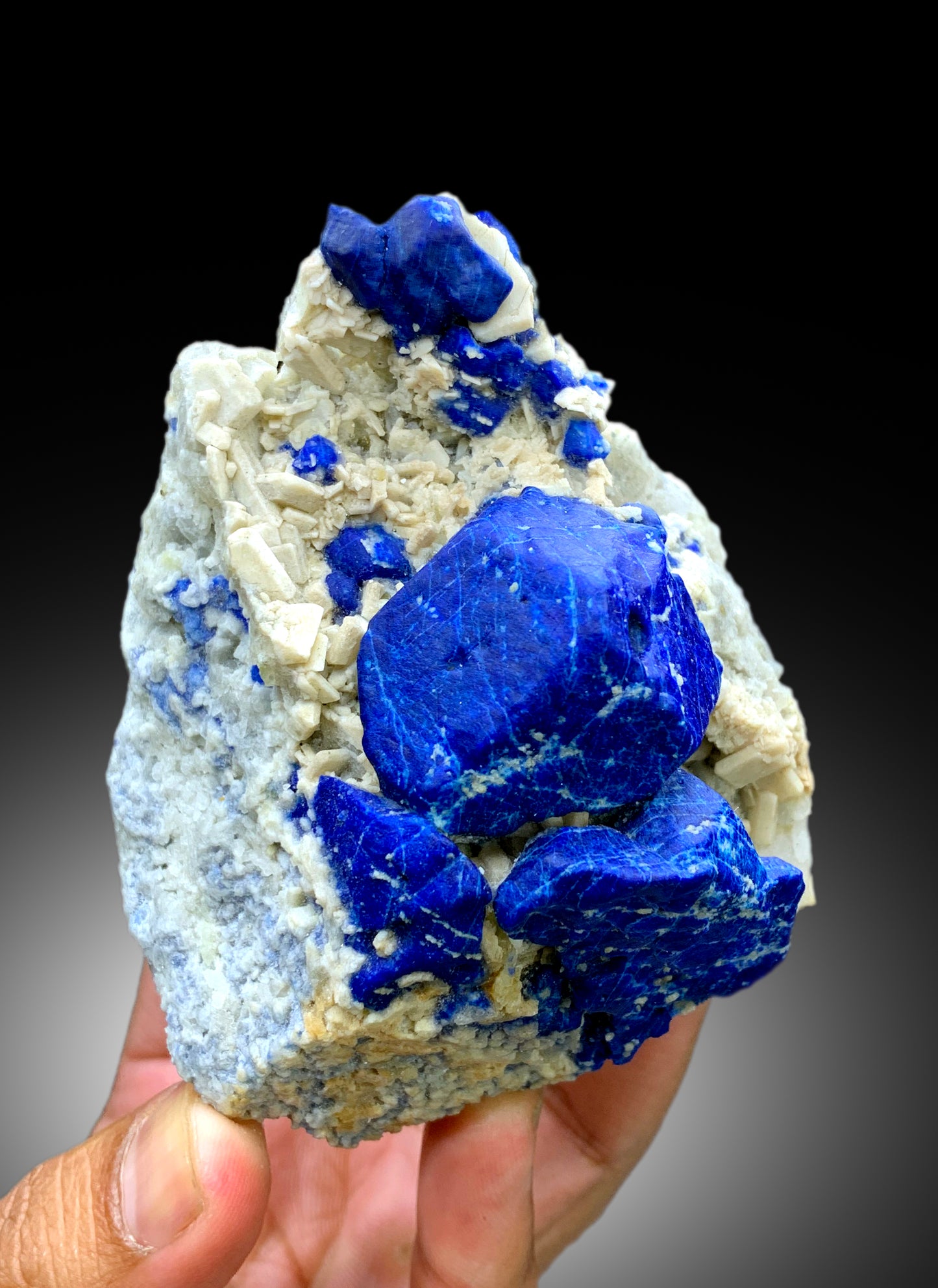 Ink Blue Color Lapis Lazuli on Matrix, Lapis Specimen from Badakhshan Afghanistan - 568 gram