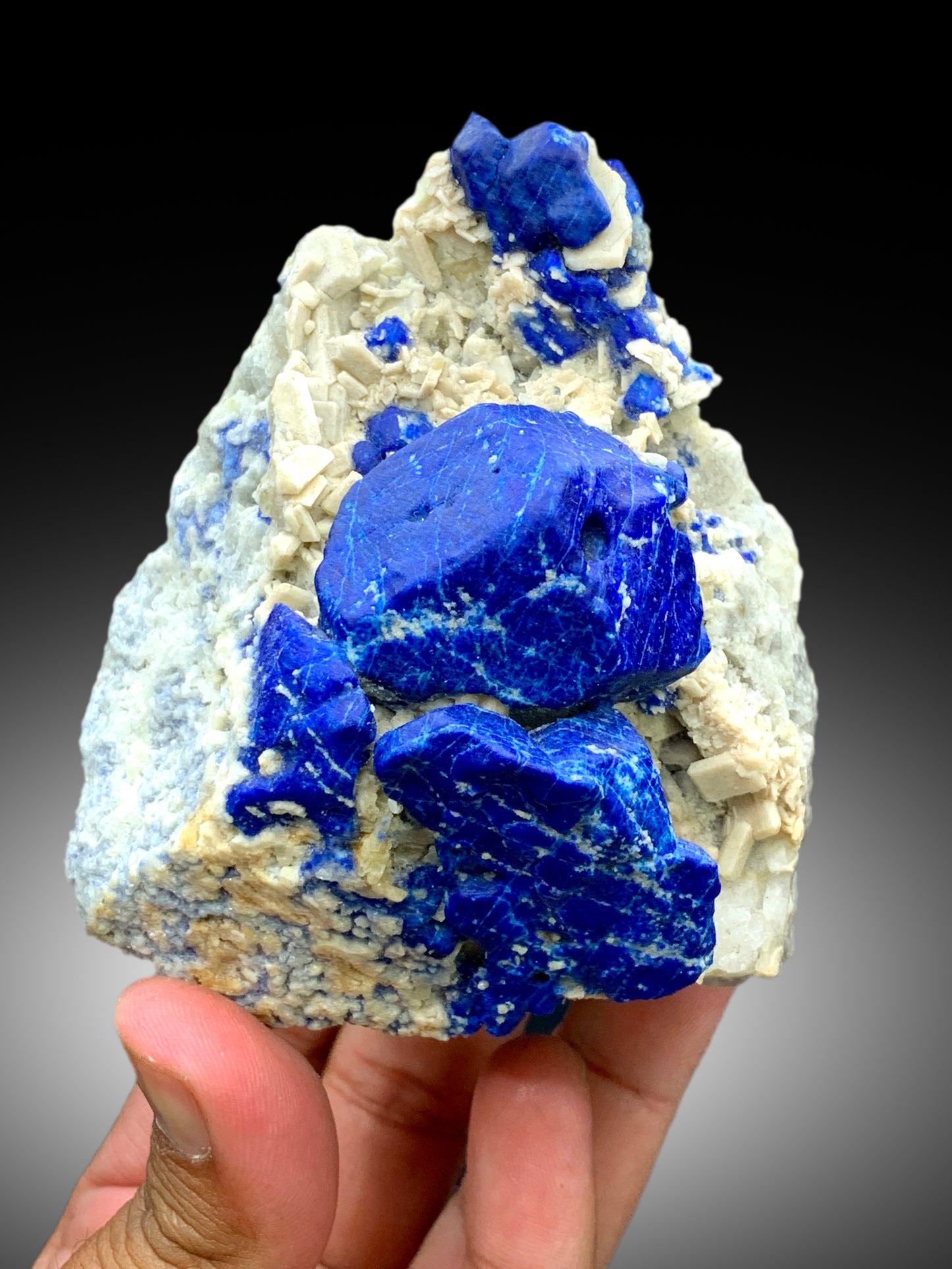 Ink Blue Color Lapis Lazuli on Matrix, Lapis Specimen from Badakhshan Afghanistan - 568 gram