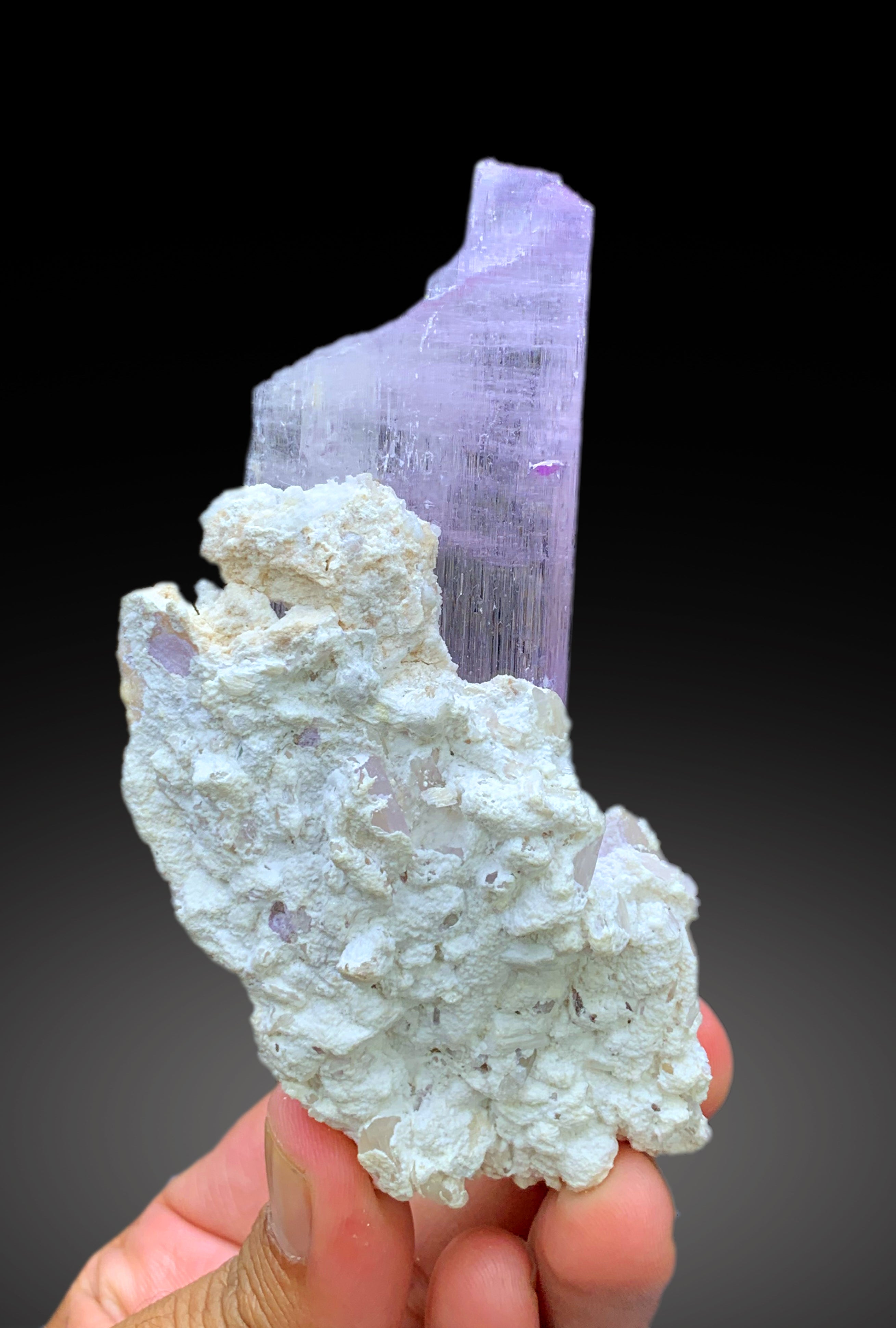 Natural Pink Kunzite with Microlite and Albite Specimen from Afghanistan - 147 gram