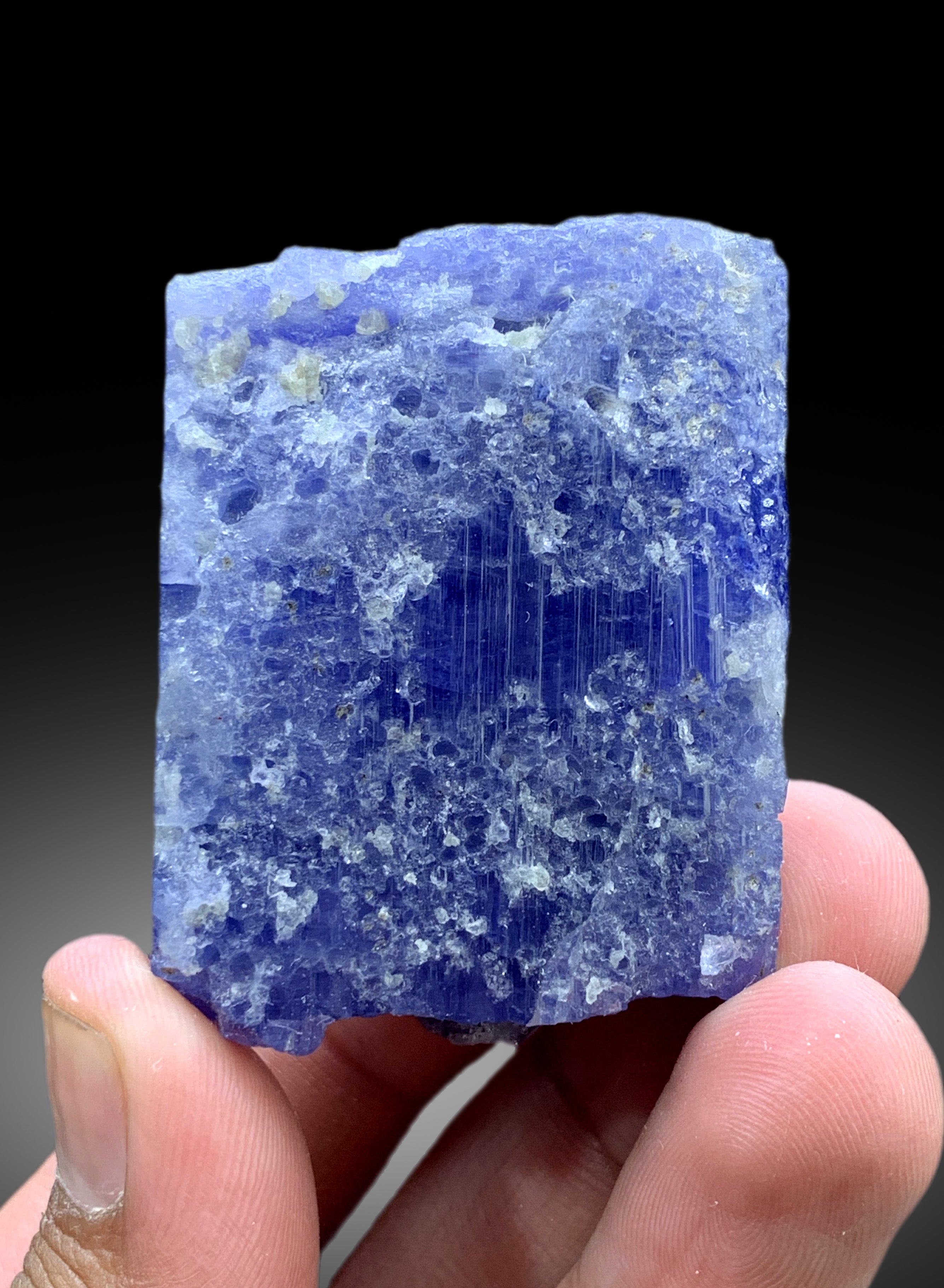 Natural Ink Blue Color Tanzanite Crystal, Tanzanite Specimen - 132 gram