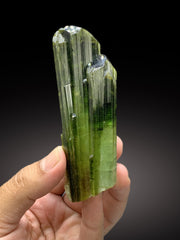 Exceptional Green Color Tourmaline Crystal from Afghanistan - 158 gram