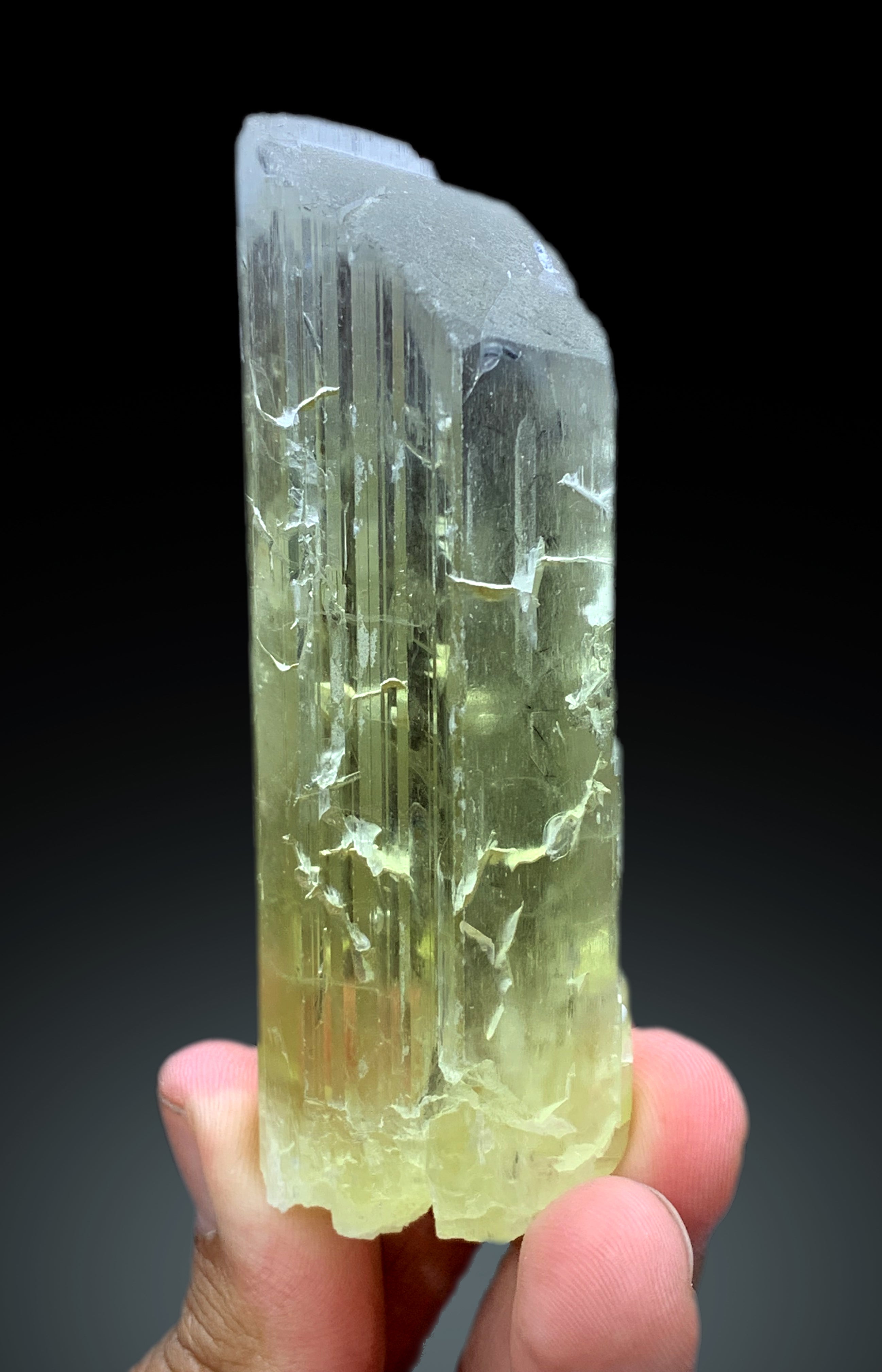 Transparent Yellow Triphane Kunzite Crystal from Afghanistan - 178 gram