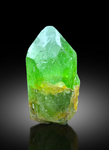 Natural Terminated Lush Green Olivine Peridot Crystal from Supat valley Pakistan - 27 gram