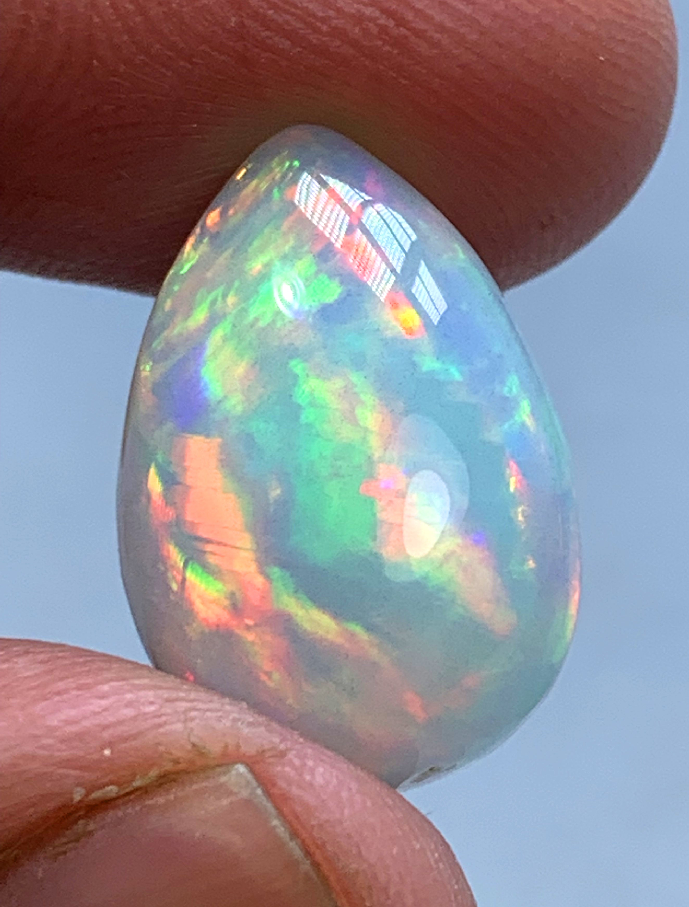 Honeycomb Opal Cabochon, Ethiopian Earth Mined Welo Opal Cabochon, 12.20 CT