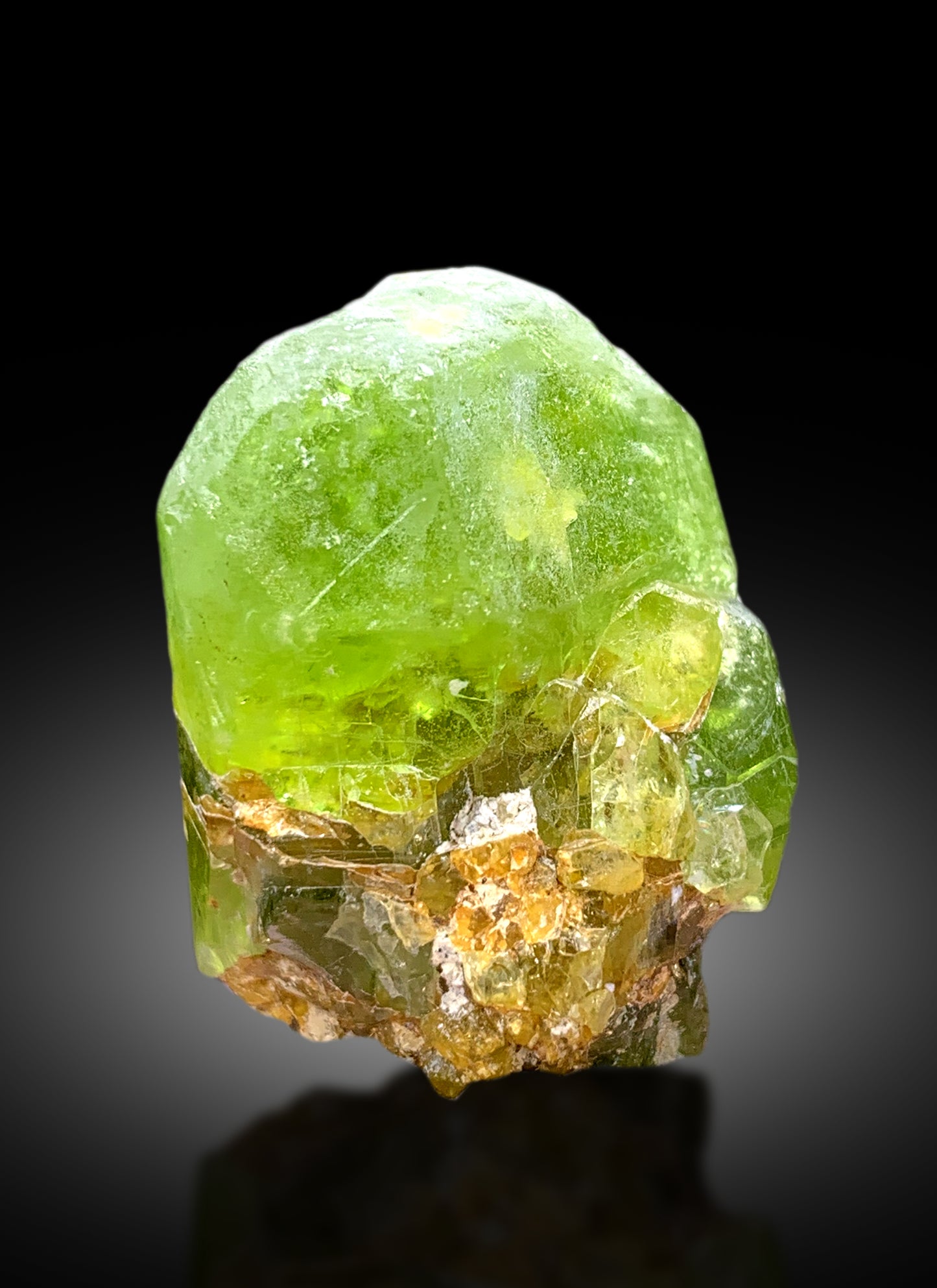 Lush Green Olivine Peridot Crystal from Supat valley Pakistan - 27 gram