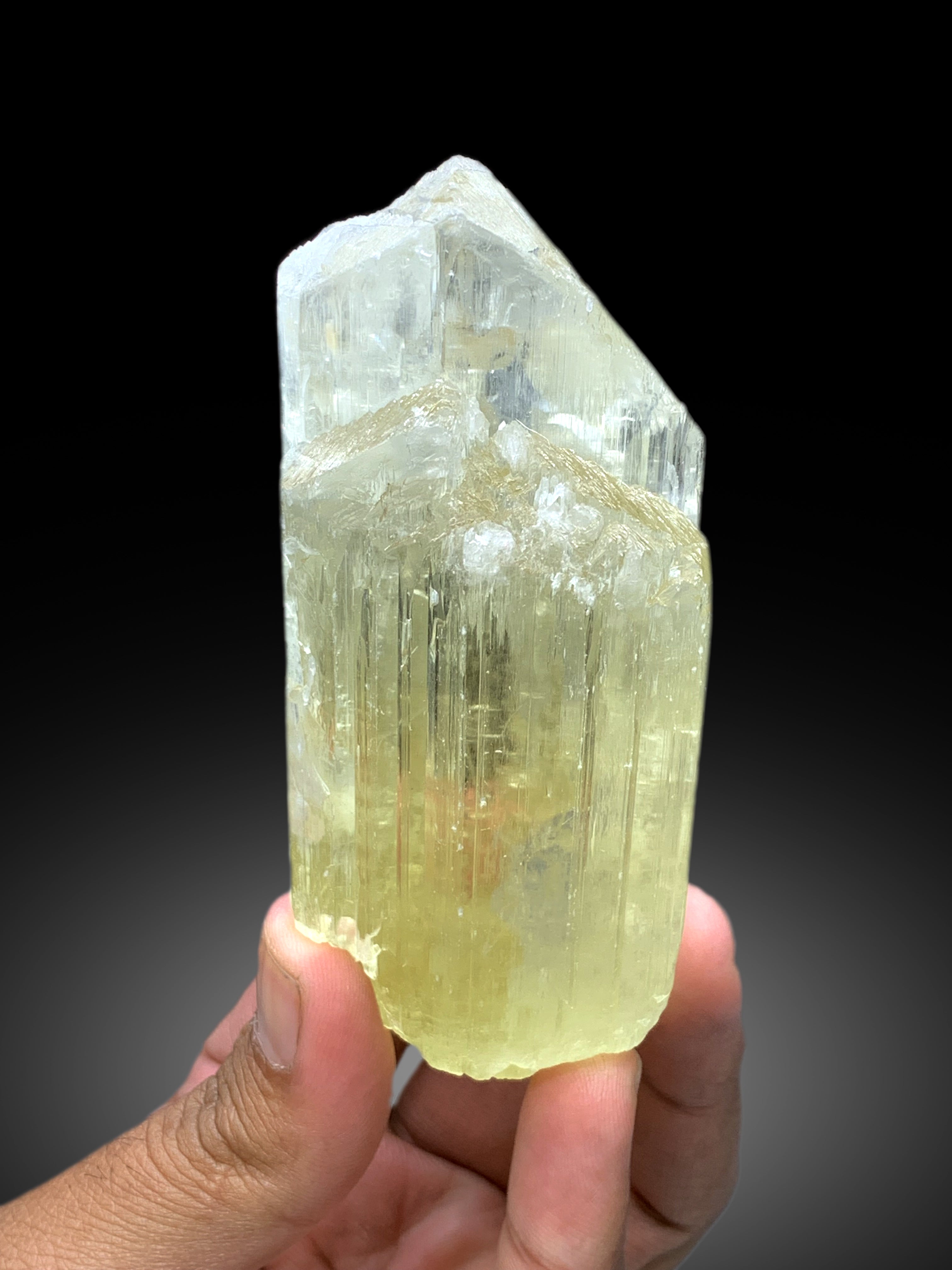 Twinned Yellow Triphane Kunzite Crystal from Nuristan Afghanistan - 278 gram