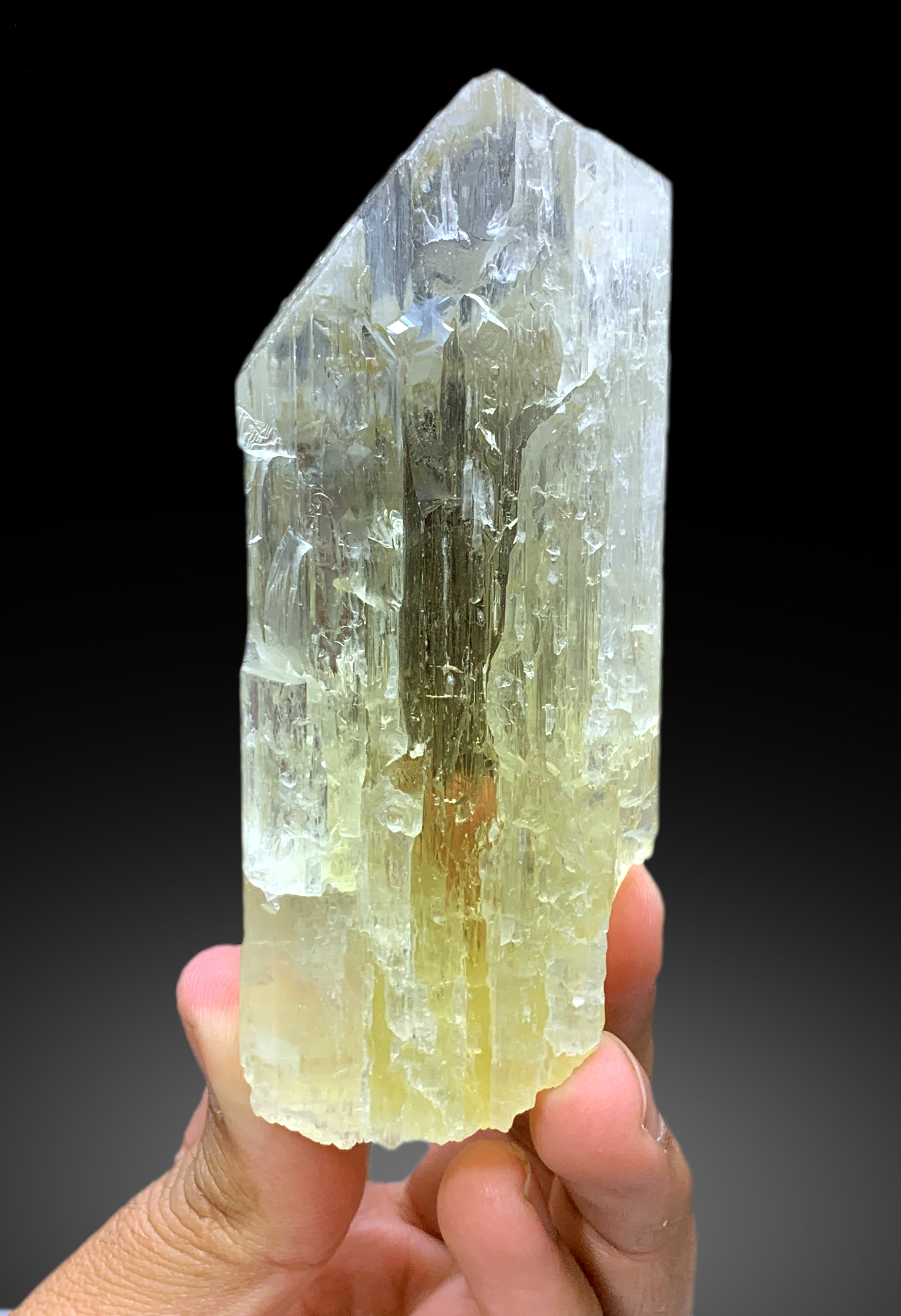 Twinned Yellow Triphane Kunzite Crystal from Nuristan Afghanistan - 278 gram