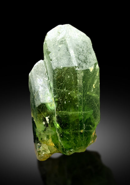 Lush Green Peridot Crystal with Ludwigite Inclusions, Peridot Specimen - 28 gram