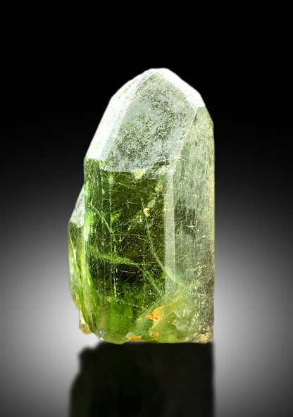 Lush Green Peridot Crystal with Ludwigite Inclusions, Peridot Specimen - 28 gram