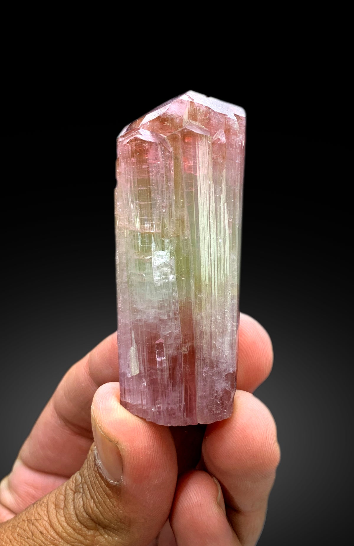 Natural Bicolor Tourmaline Crystal from Afghanistan - 66 gram