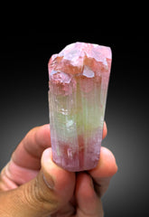 Natural Bicolor Tourmaline Crystal from Afghanistan - 66 gram