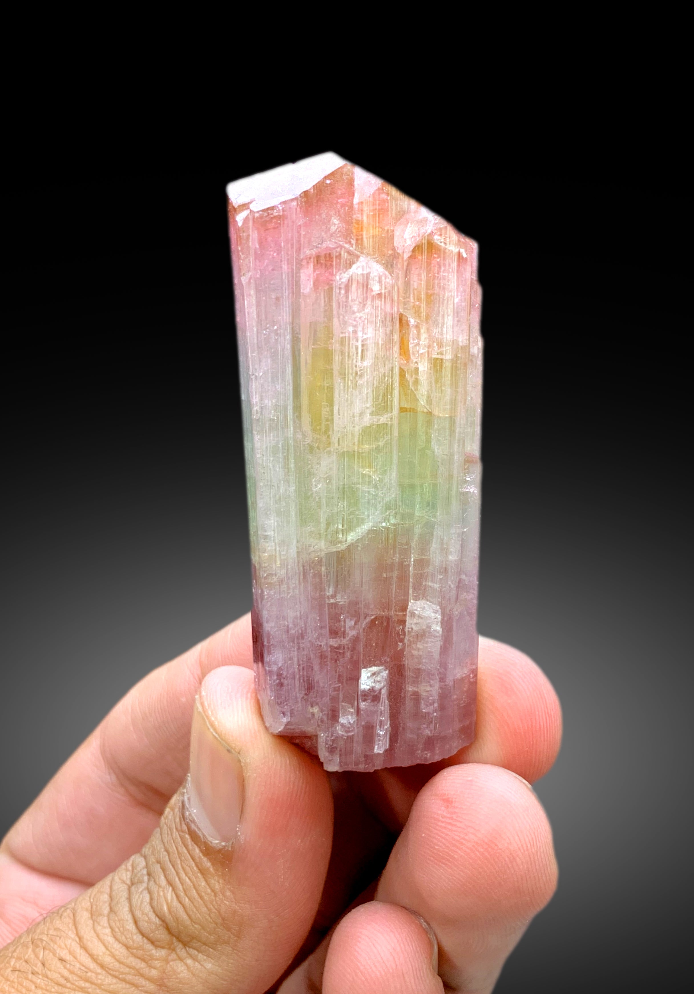 Natural Bicolor Tourmaline Crystal from Afghanistan - 66 gram