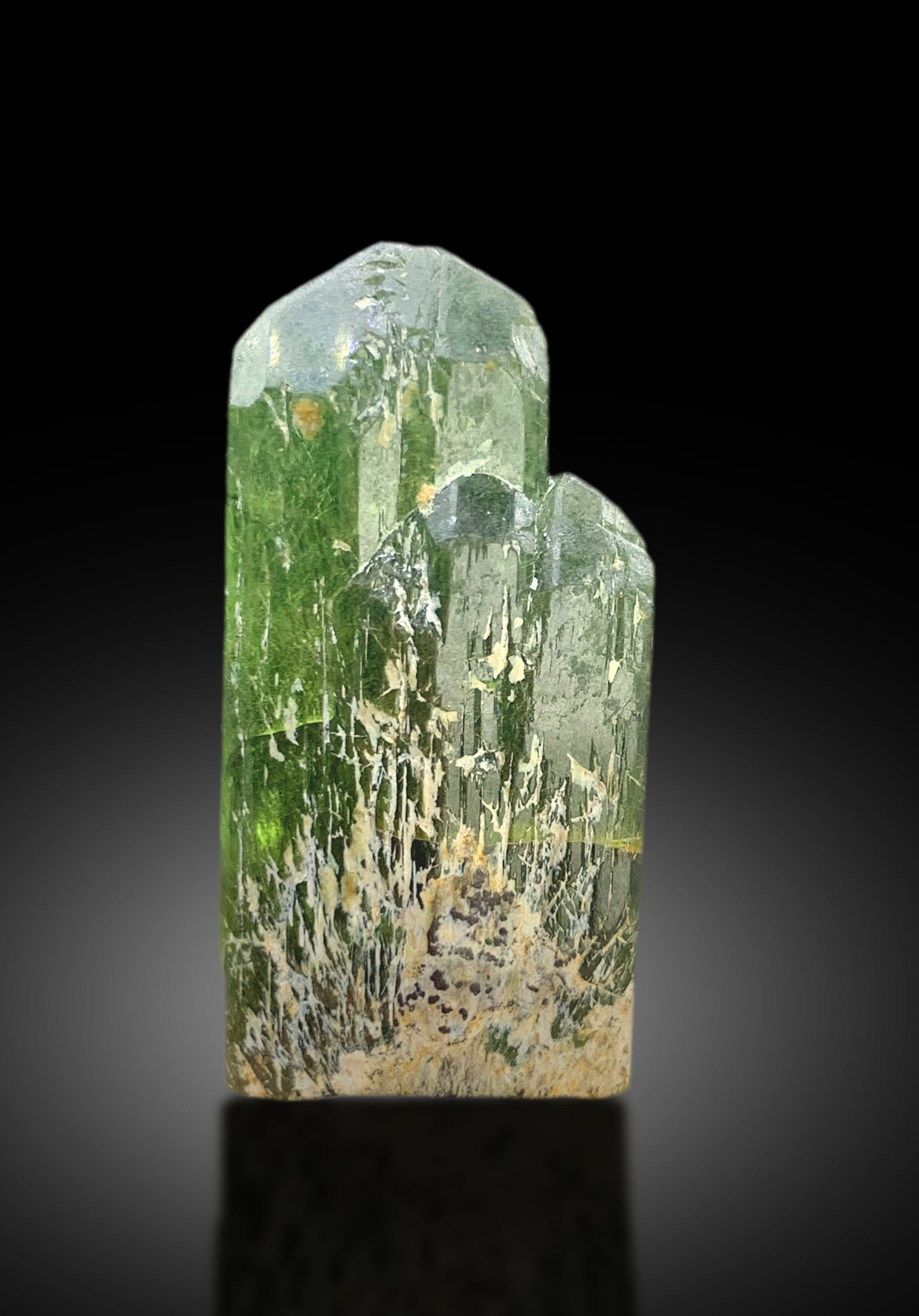 Lush Green Peridot Crystal with Ludwigite Inclusions, Peridot Specimen - 28 gram