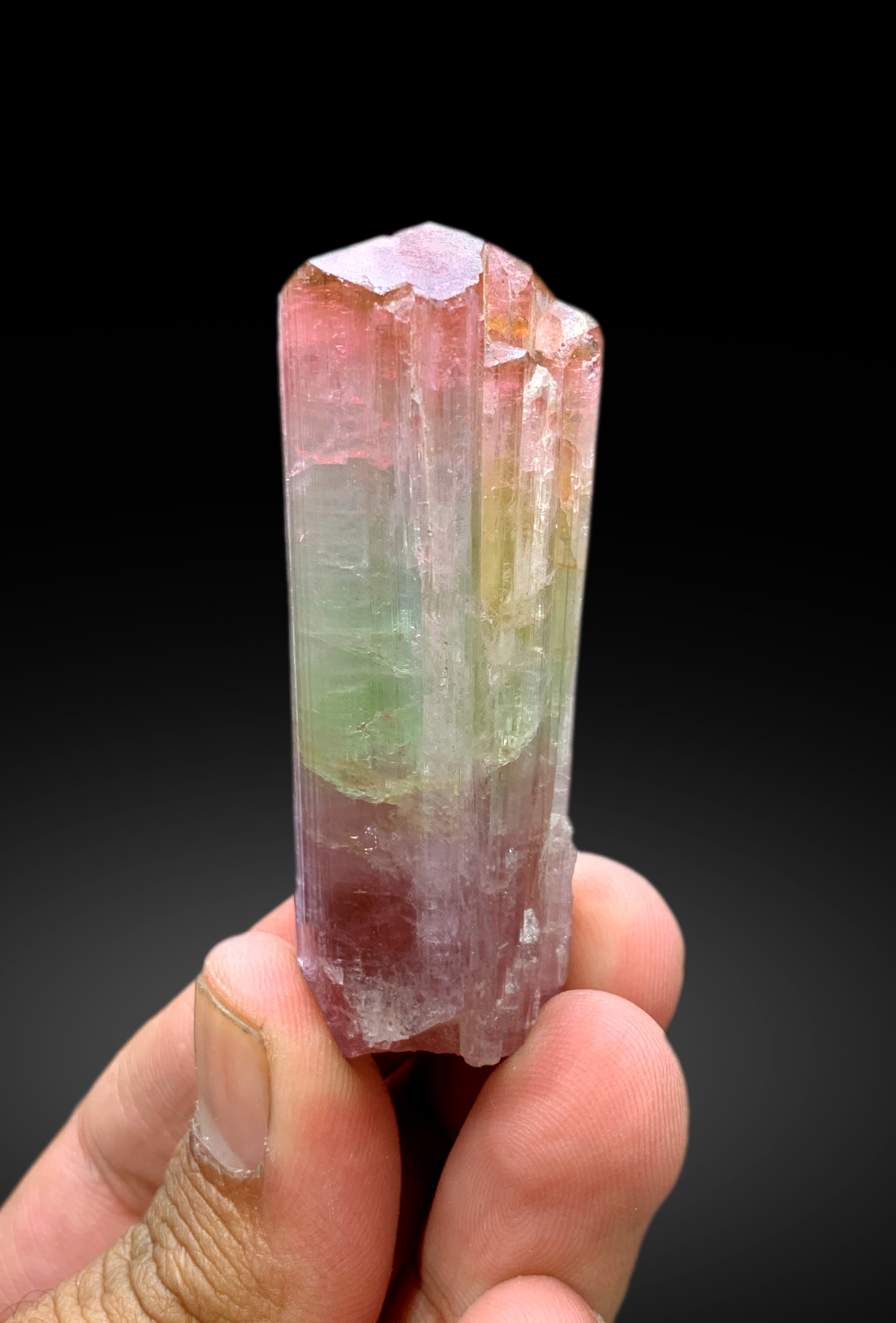 Natural Bicolor Tourmaline Crystal from Afghanistan - 66 gram